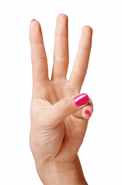 Nail Hand model Thumb - Hand Showing Three Fingers PNG Clipart Image ...