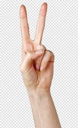 Left person's hand, Finger , Hand Showing Two Fingers ...