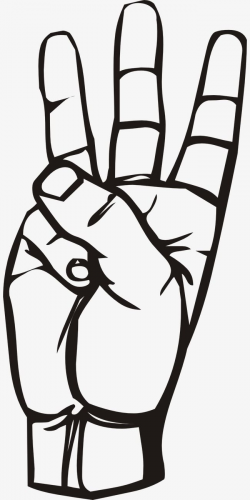 Ink Three Finger Gesture, Ink, Three Fingers, Gesture PNG ...