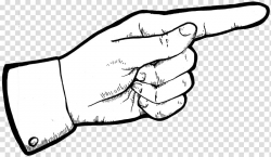 Left hand illustration, Index finger Pointing Middle finger ...