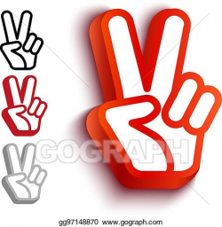 Vector Art - Hand and two fingers. Clipart Drawing ...