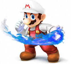 Super Smash Bros 4 - Fire Mario with blue fireball by AIrider08 on ...