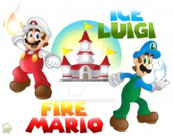 Fire Mario and Ice Luigi:. by 6GonzaloCortez4 on DeviantArt