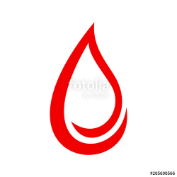 Red flame. One tongue fire. Icon illustration logo - stock ...