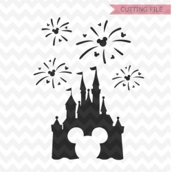 Disney Castle svg, Disney Castle Fireworks svg, Disney Castle with Mickey  head, Disney files for Cricut and Silhouette