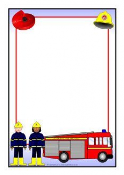 Fire Truck Border Clipart | background paper | Page borders ...