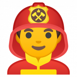 Man firefighter Icon | Noto Emoji People Profession Iconset | Google