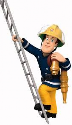 Brandweerman Sam op ladder | 字體圖騰 | Fireman sam, Fireman ...