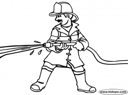 Download coloring page fireman clipart Coloring book ...