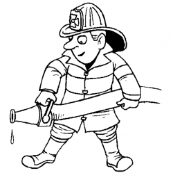 Firefighter black and white firefighter clipart - WikiClipArt