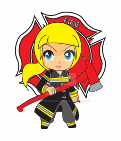 Blonde Girl Firefighter Chibi by MeisterVonDraught on DeviantArt