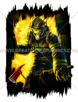 Firefighter Rescue | Production Ready Artwork for T-Shirt Printing