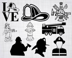 Fireman SVG Bundle, Firefighter SVG, Fireman Clipart, Cut Files For  Silhouette, Files for Cricut, Vector, Fireman Svg, Dxf, Png, Eps, Design
