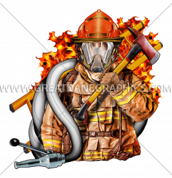 Volunteer Fire Fighter | Production Ready Artwork for T-Shirt Printing