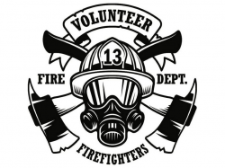 Firefighter Logo #9 Firefighting Rescue Volunteer Axe Hydrant Equipment  Fireman Fighting Fire Dept .SVG .EPS .PNG Vector Cricut Cut Cutting