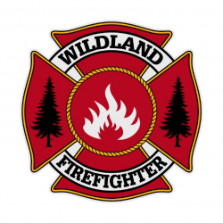 Wildland, Firefighter, Fireman, Reflective, Window, Maltese Cross, Decal,  Sticker