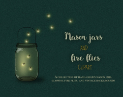 Mason jar clipart, firefly clipart, firefly lights, fireflies clipart,  light overlays, insect clipart, jar clipart, digital fire flies