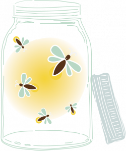 HD Pin Mason Jar With Fireflies Clipart - Fireflies In A Jar ...