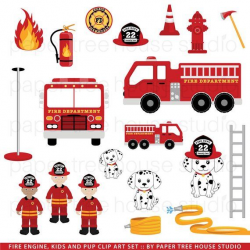 Fire Truck Clip Art. Firefighters. Fire Station Clip Art ...