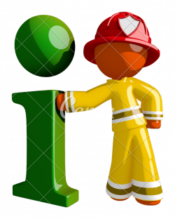 Orange Man Firefighter with Info Symbol - Photos by Canva