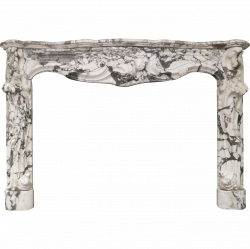 A large Rococo French Louis XV Breche Marble Fireplace | French ...