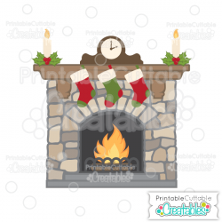 Christmas Fireplace Clipart 14 - 650 X 650 - Making-The-Web.com
