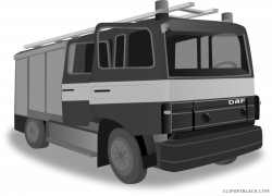 Fire Truck Transportation free black white clipart images ...