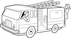Image result for fire truck clipart black and white | NLLT ...