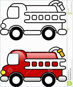 Easy Fire Truck Drawing | Free download best Easy Fire Truck ...