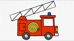 How to draw. a FIRE TRUCK
