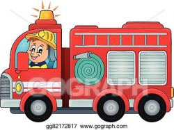 Vector Art - Fire truck theme image 4. Clipart Drawing ...