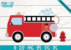 Fire Truck SVG for Kids, Birthday Firetruck svg, Fire SVG ...