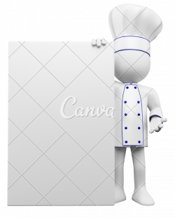 3D Cook with a Blank Poster - Photos by Canva