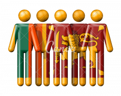 Flag of Sri Lanka on Stick Figure - Photos by Canva