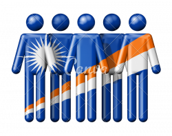 Flag of Marshall Islands on Stick Figure - Photos by Canva