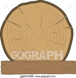 EPS Vector - Log and wooden board timber label. Stock ...