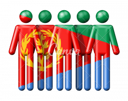 Flag of Eritrea on Stick Figure - Photos by Canva