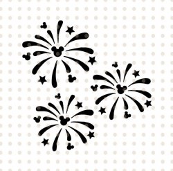 Mickey Mouse Head SVG Fireworks, Disney fireworks PNG and SVG downloads for  cricut and silhouette