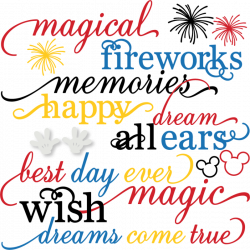 Magical Words Set SVG cut files free svgs firework svg files cute ...