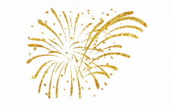 Fireworks Clipart Gold - New Year Fireworks Png, Transparent ...