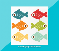 Fish Clipart Single, Fishing, Fisherman, Sea Life, Camping, Outdoors, Baby  Fish, Summer Clipart, Commercial Use, Vector Clipart, SVG Files