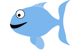 Light Blue Happy Fish Clip Art at Clker.com - vector clip ...