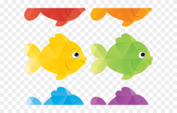 Six Fish Cliparts - Colorful Fish Cut Outs - Png Download ...