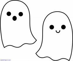 Halloween Ghosts Duo 2 Clipart - Sweet Clip Art