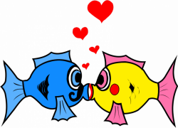 Two Kissing Fish Clipart