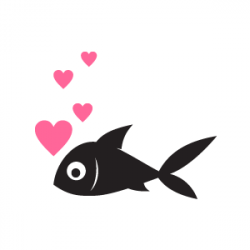 Heart Clipart - Pink Heart Bubbles From a Fish with White ...