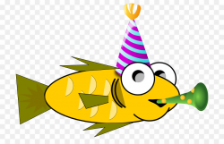 Party Hat Cartoon clipart - Party, Yellow, Fish, transparent ...