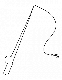 Fishing pole pattern. Use the printable outline for crafts, creating ...