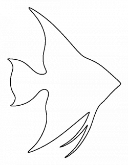 Angelfish pattern. Use the printable outline for crafts, creating ...