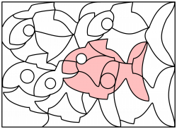 Clipart - puzzle picture fish